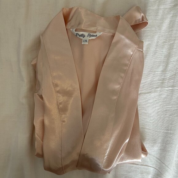 Pink Satin Robe - Picture 6 of 6